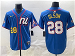 National League #28 Matt Olson Blue 2025 MLB All-Star Edition Limited Jersey