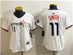 Houston Astros #11 Cam Smith Women's White 2025 City Connect Limited Jersey
