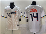Houston Astros #14 Mauricio Dubón White 2025 City Connect Limited Jersey