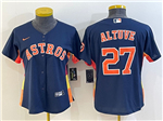 Houston Astros #27 José Altuve Women's Navy Cool Base Jersey