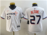 Houston Astros #27 José Altuve Youth White 2025 City Connect Limited Jersey
