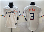 Houston Astros #3 Jeremy Pena White 2025 City Connect Limited Jersey