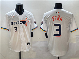 Houston Astros #3 Jeremy Pena White 2025 City Connect Limited Jersey