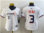 Houston Astros #3 Jeremy Pena Women's White 2025 City Connect Limited Jersey