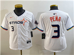 Houston Astros #3 Jeremy Pena Youth White 2025 City Connect Limited Jersey