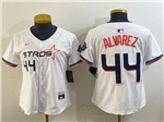 Houston Astros #44 Yordan Álvarez Women's White 2025 City Connect Limited Jersey