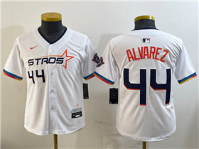 Houston Astros #44 Yordan Álvarez Youth White 2025 City Connect Limited Jersey