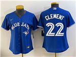 Toronto Blue Jays #22 Ernie Clement Women's Blue Limited Jersey