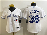 Toronto Blue Jays #38 Nathan Lukes Women's White Limited Jersey
