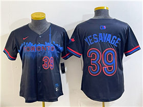 Toronto Blue Jays #39 Trey Yesavage Women's Black 2024 City Connect Limited Jersey