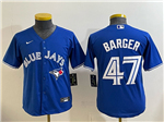 Toronto Blue Jays #47 Addison Barger Youth Blue Limited Jersey
