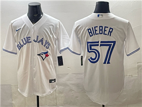 Toronto Blue Jays #57 Shane Bieber White Limited Jersey