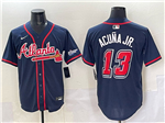 Atlanta Braves #13 Ronald Acuna Jr. Navy 2025 Speedway Classic Limited Jersey
