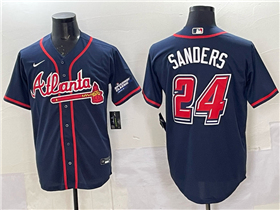 Atlanta Braves #24 Deion Sanders Navy 2025 Speedway Classic Limited Jersey