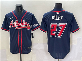 Atlanta Braves #27 Austin Riley Navy 2025 Speedway Classic Limited Jersey