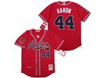 Atlanta Braves #44 Hank Aaron 1974 Red Throwback Jersey