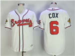 Atlanta Braves #6 Bobby Cox 1995 White Throwback Jersey