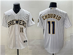 Milwaukee Brewers #11 Jackson Chourio White Limited Jersey