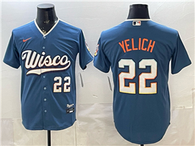 Milwaukee Brewers #22 Christian Yelich Blue 2026 City Connect Jersey