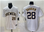 Milwaukee Brewers #28 Andrew Vaughn White Limited Jersey
