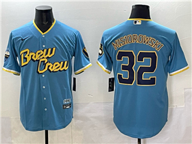 Milwaukee Brewers #32 Jacob Misiorowski Powder Blue City Connect Jersey