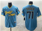 Milwaukee Brewers #71 Tyson Hardin Powder Blue City Connect Jersey