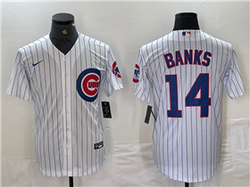 Chicago Cubs #14 Ernie Banks White Limited Jersey