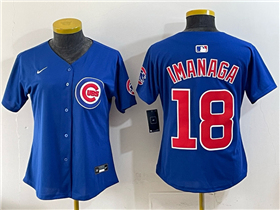 Chicago Cubs #18 Shota Imanaga Women's Blue Limited Jersey