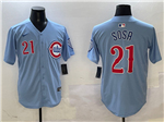 Chicago Cubs #21 Sammy Sosa 2025 Light Blue City Connect Limited Jersey
