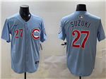 Chicago Cubs #27 Seiya Suzuki 2025 Light Blue City Connect Limited Jersey