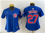 Chicago Cubs #27 Seiya Suzuki Women's Blue Limited Jersey