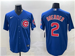 Chicago Cubs #2 Nico Hoerner Blue Limited Jersey