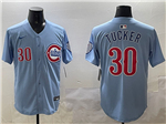 Chicago Cubs #30 Kyle Tucker 2025 Light Blue City Connect Limited Jersey