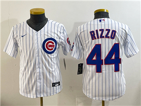 Chicago Cubs #44 Anthony Rizzo Youth White Limited Jersey