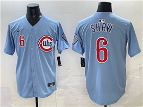 Chicago Cubs #6 Matt Shaw 2025 Light Blue City Connect Limited Jersey