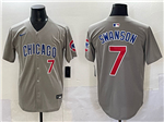 Chicago Cubs #7 Dansby Swanson Gray Limited Jersey