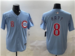 Chicago Cubs #8 Ian Happ 2025 Light Blue City Connect Limited Jersey
