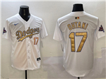Los Angeles Dodgers #17 Shohei Ohtani White 2025 Gold Program Limited Jersey