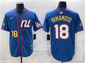 National League #18 Yoshinobu Yamamoto Blue 2025 MLB All-Star Edition Limited Jersey