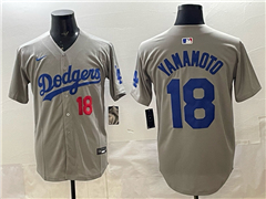 Los Angeles Dodgers #18 Yoshinobu Yamamoto Alternate Gray Limited Jersey