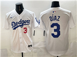 Los Angeles Dodgers #3 Edwin Diaz White Limited Jersey