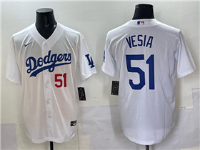 Los Angeles Dodgers #51 Alex Vesia White Limited Jersey