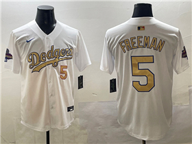 Los Angeles Dodgers #5 Freddie Freeman White 2025 Gold Program Limited Jersey
