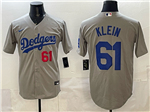 Los Angeles Dodgers #61 Will Klein Alternate Gray Limited Jersey