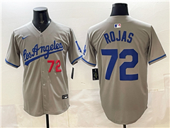 Los Angeles Dodgers #72 Miguel Rojas Gray Limited Jersey