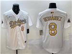 Los Angeles Dodgers #8 Enrique Hernández White 2025 Gold Program Limited Jersey