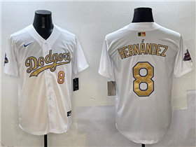 Los Angeles Dodgers #8 Enrique Hernández White 2025 Gold Program Limited Jersey