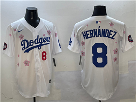Los Angeles Dodgers #8 Enrique Hernández White 2025 Tokyo Series Limited Jersey