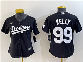 Los Angeles Dodgers #99 Joe Kelly Women's Black Turn Back The Clock Jersey
