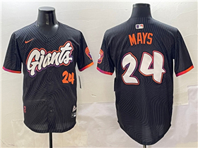 San Francisco Giants #24 Willie Mays Black 2025 City Connect Limited Jersey